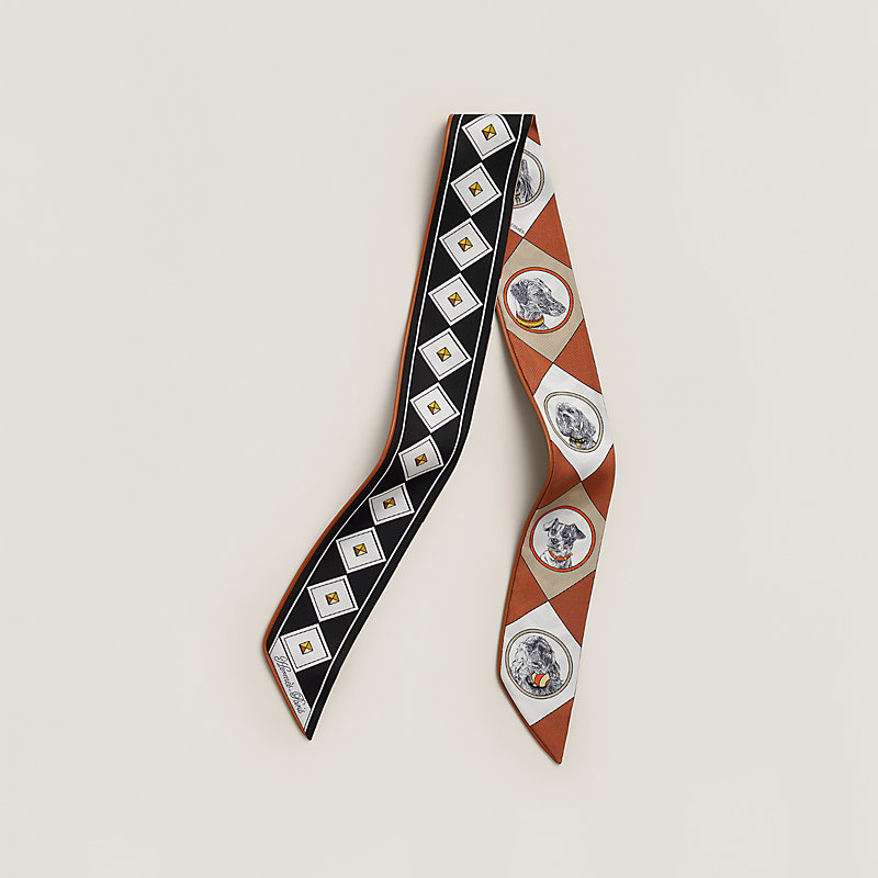 HERMES ツィリー Colliers et Chiens forever Twilly - White | Hermès Mainland